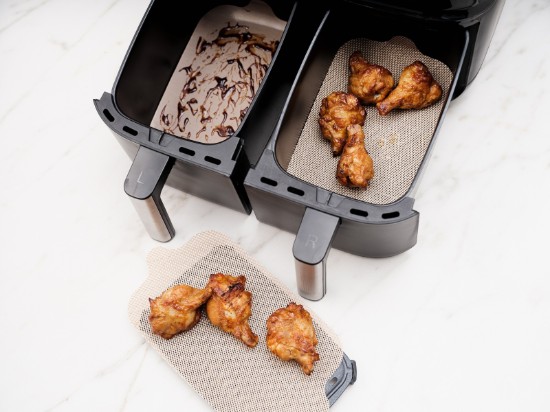 4 db-os tapadásmentes védőlap készlet duplasütőkhöz Airfryer, üvegszálas - NoStik