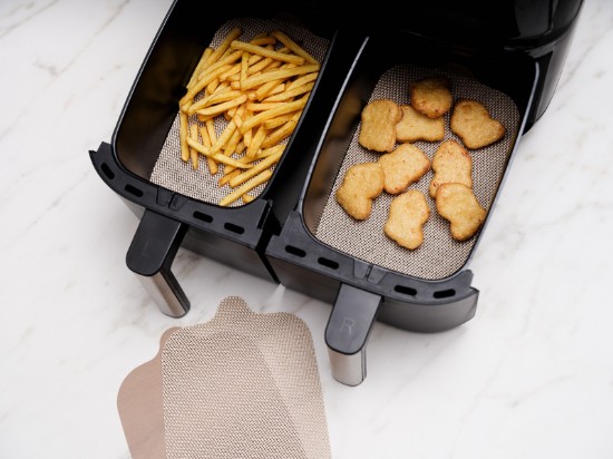4 db-os tapadásmentes védőlap készlet duplasütőkhöz Airfryer, üvegszálas - NoStik