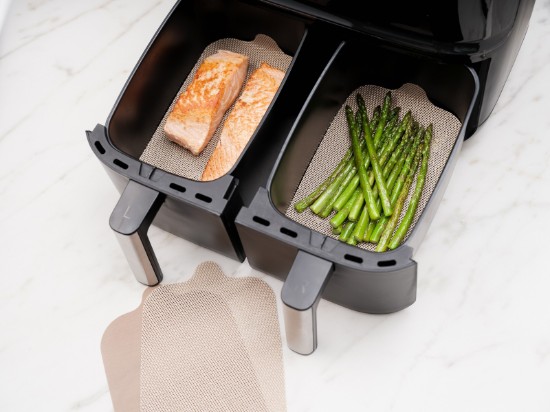 4 db-os tapadásmentes védőlap készlet duplasütőkhöz Airfryer, üvegszálas - NoStik