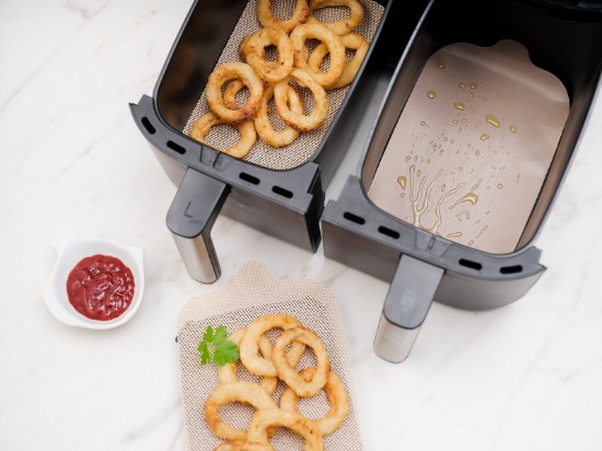 4 db-os tapadásmentes védőlap készlet duplasütőkhöz Airfryer, üvegszálas - NoStik