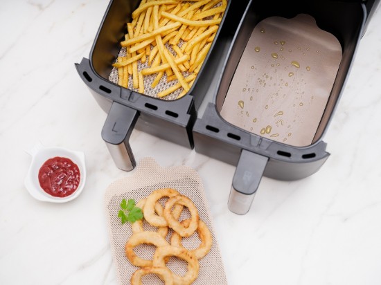 4 db-os tapadásmentes védőlap készlet duplasütőkhöz Airfryer, üvegszálas - NoStik