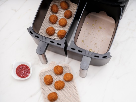 4 db-os tapadásmentes védőlap készlet duplasütőkhöz Airfryer, üvegszálas - NoStik