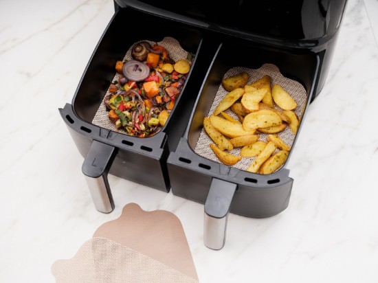 4 db-os tapadásmentes védőlap készlet duplasütőkhöz Airfryer, üvegszálas - NoStik