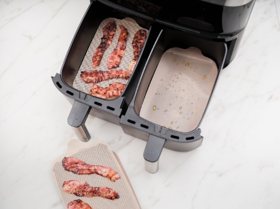 4 db-os tapadásmentes védőlap készlet duplasütőkhöz Airfryer, üvegszálas - NoStik