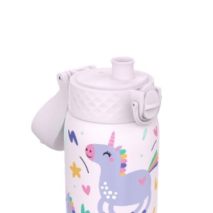 Vizes palack gyerekeknek, rozsdamentes acél, 320 ml, Unicorns - Ion8