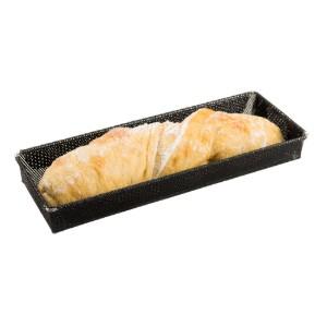 Perforált tepsi bagett sütéséhez, üvegszálas, 30 × 8 × 3 cm - NoStik