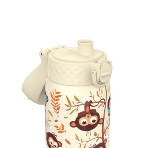 Vizes palack gyerekeknek, rozsdamentes acél, 400 ml, Monkeys - Ion8