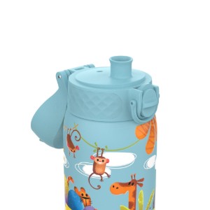 Vizes palack gyerekeknek, rozsdamentes acél, 400 ml Safari - Ion8