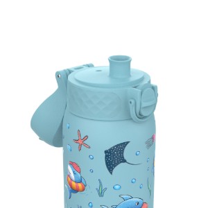 Vizes palack gyerekeknek, rozsdamentes acél, 400 ml, Sharks - Ion8