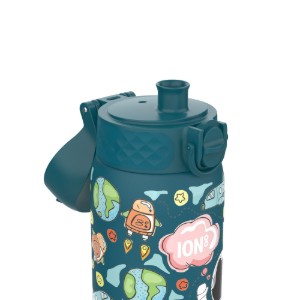 Vizes palack gyerekeknek, rozsdamentes acél, 400 ml, Space - Ion8