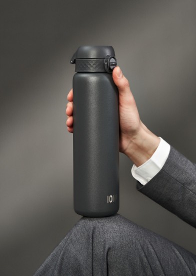 Vizes palack, rozsdamentes acél, 920 ml, szürke - Ion8