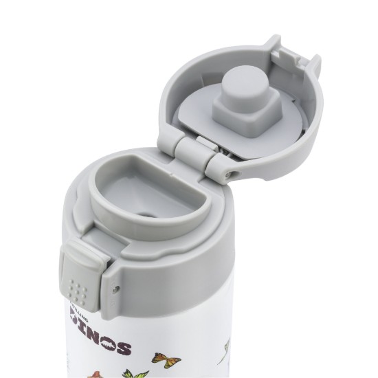 Itósüveg gyerekeknek, rozsdamentes acél, 350 ml, "Dinos", fehér-szürke - Zwilling