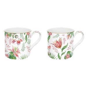 2 bögre készlet, porcelán, 300 ml, "Botanique Chic" - Nuova R2S
