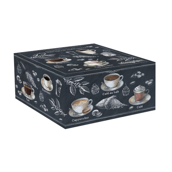 Bögre kanállal, porcelán, parafa tartóval, 350 ml, "Barista" - Nuova R2S