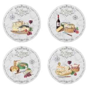 4 sajttálból álló készlet, porcelán, 19 cm, "Les Fromages" - Nuova R2S
