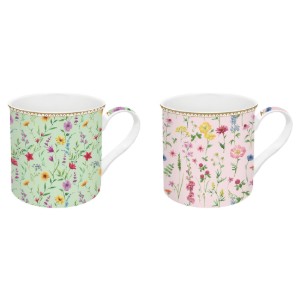 2 bögre készlet, porcelán, 300 ml, "Meadow Flowers" - Nuova R2S
