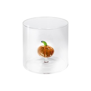 Belső díszítésű ivópohár, boroszilikát üveg, 250 ml, sütőtök - WD Lifestyle
