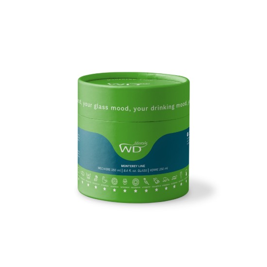 Belső díszítésű ivópohár, boroszilikát üveg, 250 ml, sütőtök - WD Lifestyle