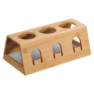 Palackszárító állvány tálcával, bambusz, 32 x 12 x 17,5 cm - Kesper