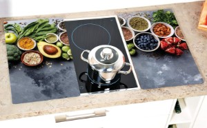 2 db üveg vágódeszka készlet, 50 x 28,5 cm, 0,4 cm vastag, "Healthy Kitchen" - Kesper