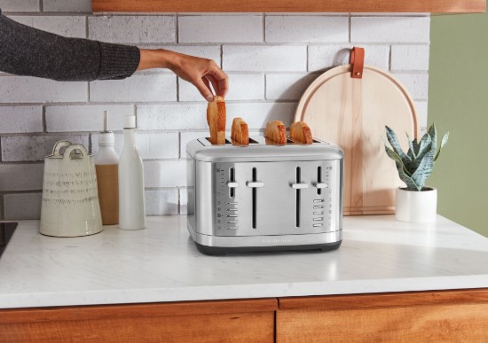 4 nyílásos kenyérpirító, 1960 W, rozsdamentes acél - KitchenAid