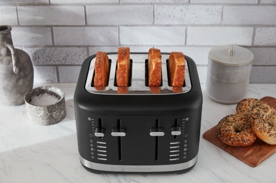 4 nyílásos kenyérpirító, 1960 W, Matte Black - KitchenAid