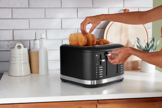 4 nyílásos kenyérpirító, 1960 W, Matte Black - KitchenAid