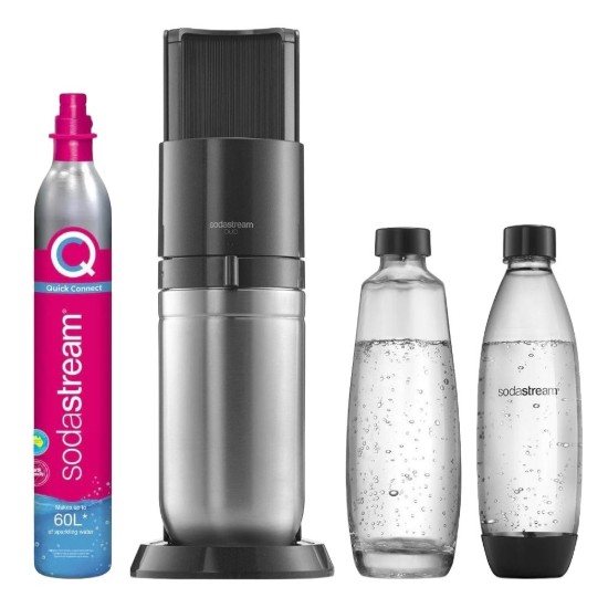 DUO szódakészítő, 2 üveggel, Metallic Black - SodaStream
