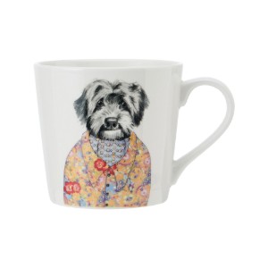 Porcelán bögre, 380 ml, kutya dizájn - Mikasa