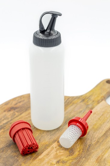 Szószos üveg, 3 cserélhető véggel, 350 ml, műanyag, "Master Class" - Kitchen Craft