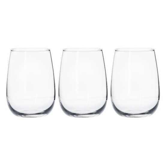 Borgonovo ~ 380 ml-es  "Ducale"3 db.- os üveg pohár szett