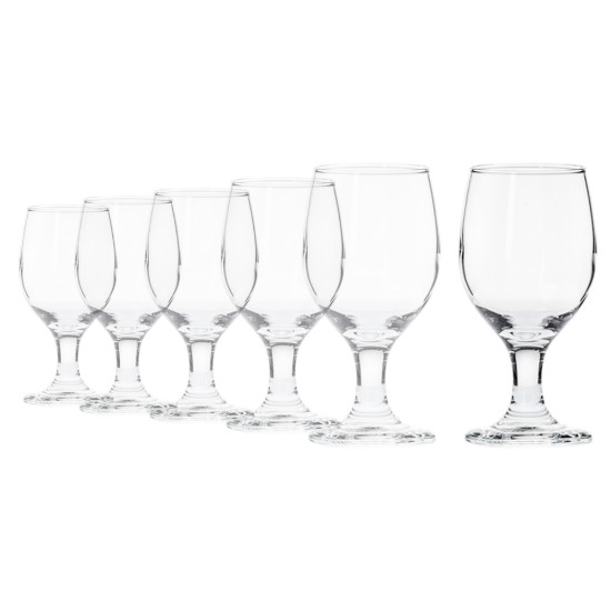 6 részes vizespohár készlet, üvegből, 310 ml, "Ducale" - Borgonovo