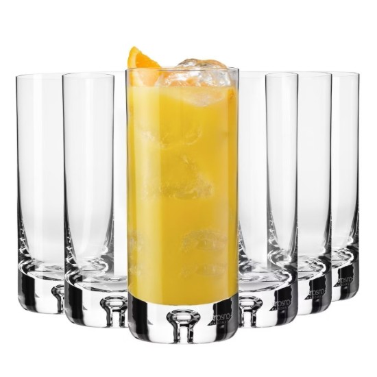 6 db-os Long Drink pohár készlet kristályüvegből, 300 ml, "Legend" - Krosno