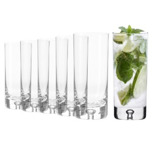 6 db-os Long Drink pohár készlet kristályüvegből, 300 ml, "Legend" - Krosno