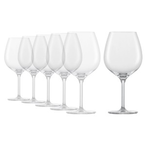 6db burgundi-boros poharak, kristályos üvegből, 630 ml, "Banquet" - Schott Zwiesel