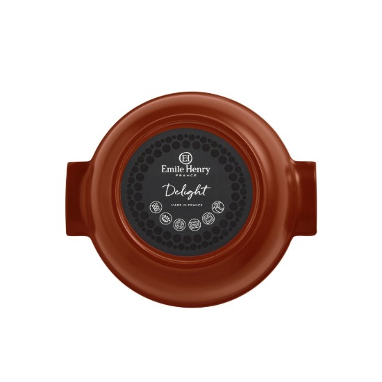 Kerámia Cocotte főzőedény, 22,5 cm/2L, "Delight", Sienna - Emile Henry