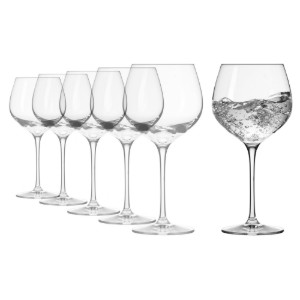 6 db-os vizespohár készlet, kristályos üveg, 570ml, "Harmony" - Krosno