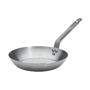 Grill serpenyő, acél, 26 cm, "Mineral B" - de Buyer