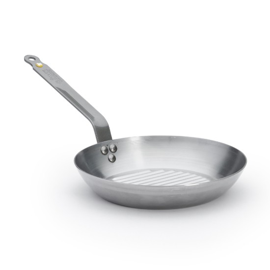 Grill serpenyő, acél, 26 cm, "Mineral B" - de Buyer