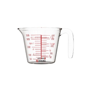Hozzávalók mérőbögre, üvegből, 350 ml - Zokura