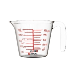 Hozzávalók mérőbögre, üvegből, 500ml - Zokura