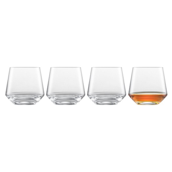 4 db-os whiskys pohár készlet, kristályos üveg, 398 ml, "Pure" - Schott Zwiesel