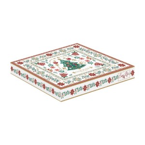 Csillag alakú tál, porcelán, 22,5 x 22,5 cm, "Christmas Folk" - Nuova R2S