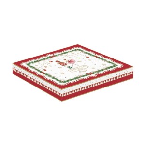 Karácsonyfa alakú porcelán tál, 25,5 x 20,5 cm, "Magie de Noel" - Nuova R2S