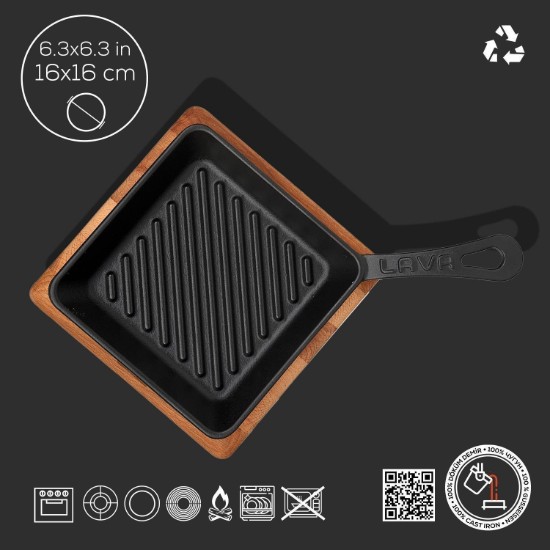 Grill serpenyő készlet tálalástámogatással - LAVA