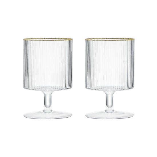 2 borospohár készlet, üvegből, 280 ml, "Gold" - Nuova R2S