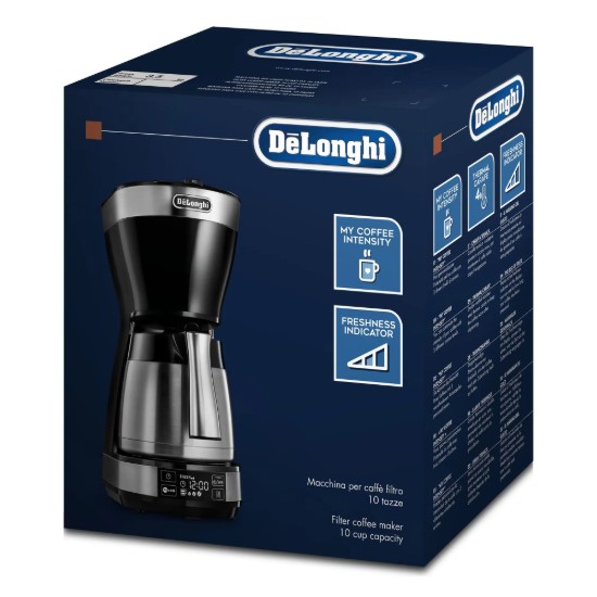 Kávéfőző ICM16731, 1200 W, Ezüstfekete - DeLonghi