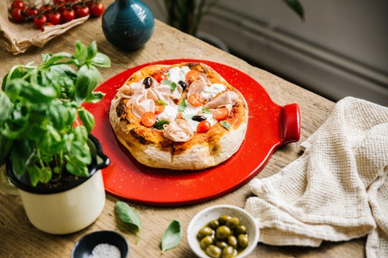 Pizzatálca, kerámia, 36,5 cm, Burgundy - Emile Henry
