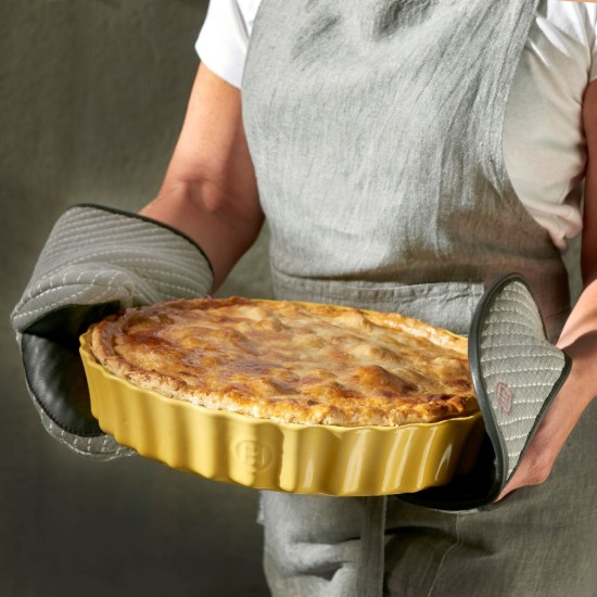 Tortatálca, kerámia, 32cm/3L, "Provence Yellow" - Emile Henry