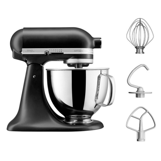 KitchenAid - Artisan Robotgép, 4.8L, 125-ös modell, Matte Black